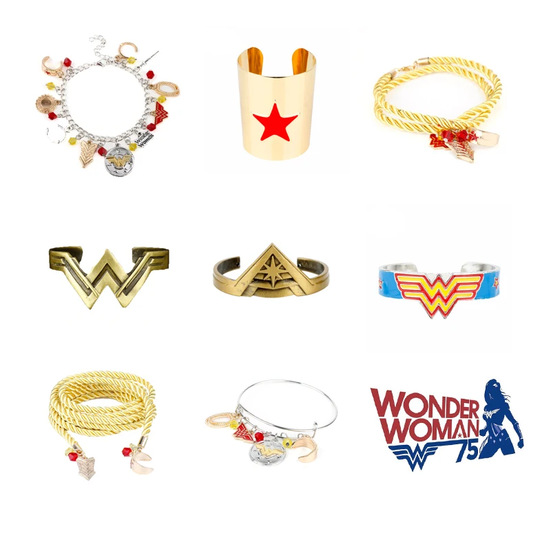Wonder Woman браслеты модные фильм ювелирные изделия Диана Принц тиара браслет