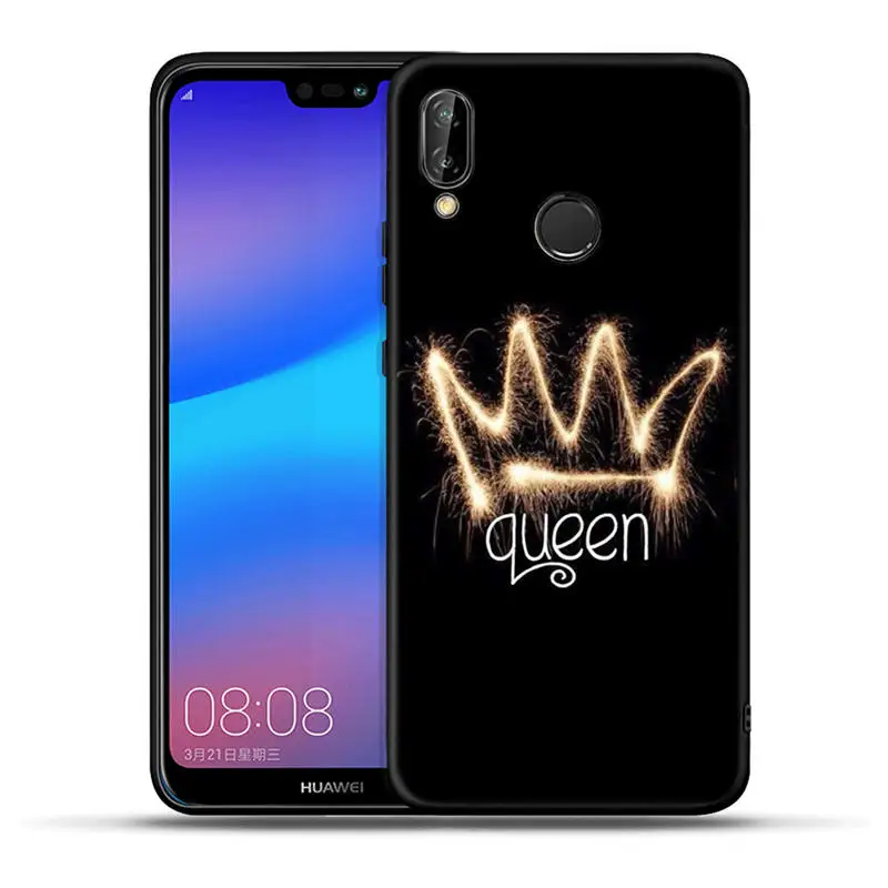Роскошный черный чехол для телефона Huawei Mate 20 10 P30 P20 P10 P9 P8 Lite Pro 2017 P Smart 2019 Мягкий ТПУ