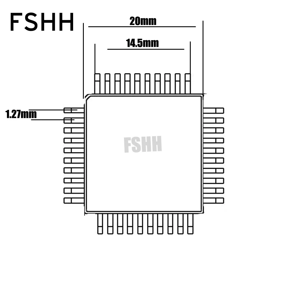 CQFP40 test socket QFP40 Clamshell ic Pin pitch =1.27mm Chip size =14.5x14.5mm 20x20mm | Компьютеры и офис