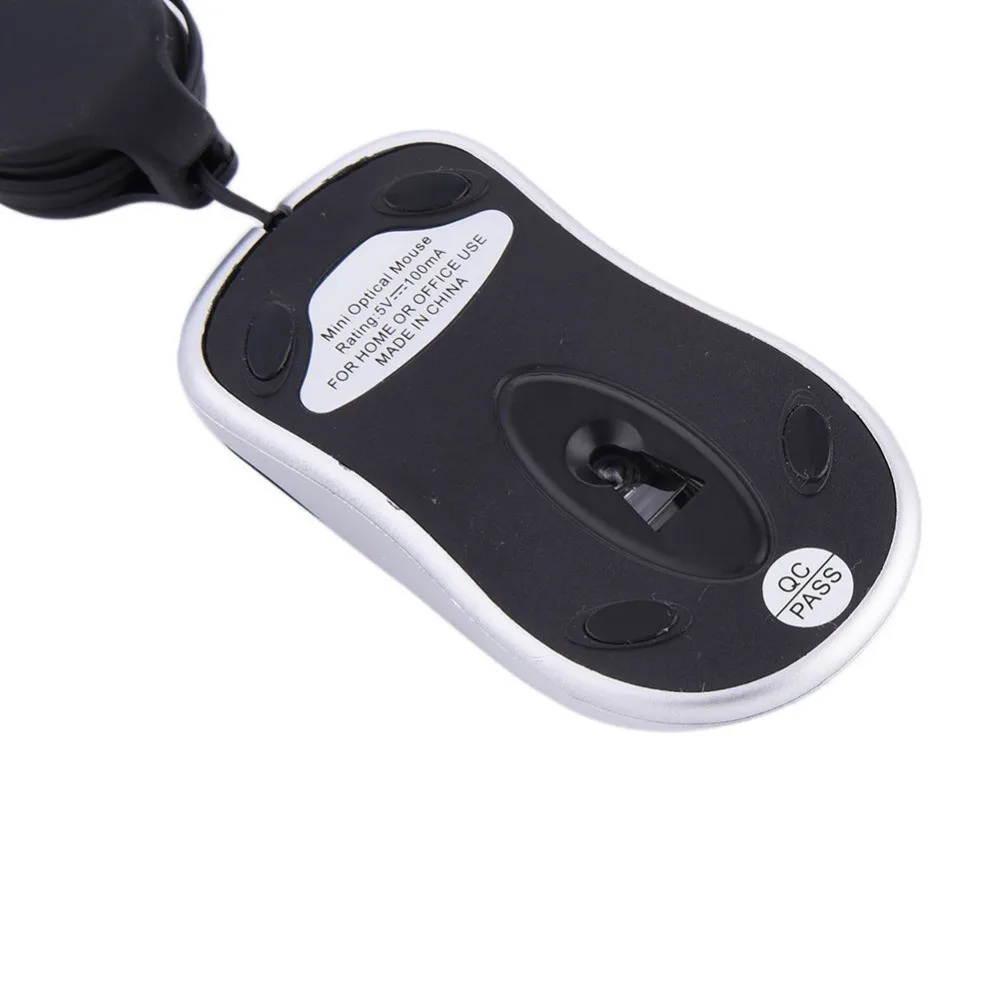 Мини Проводная мышь USB креативная 1200 dpi Выдвижная оптическая эргономичная мышь Бесплатный привод офисная игровая мышь для ПК ноутбука