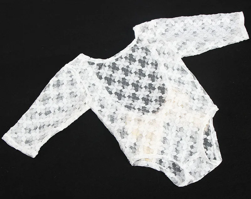 Белый кружевной комбинезон с бантом для новорожденных девочек Детский | Мать и