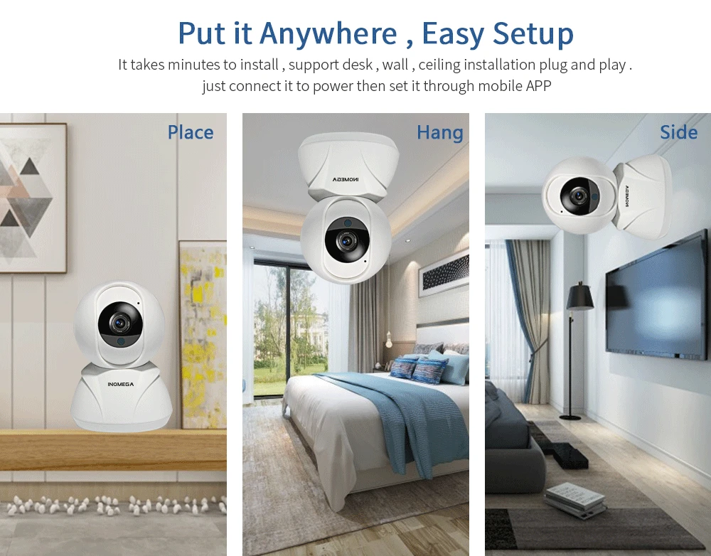 INQMEGA 1080P IP Camera Wireless Home Security Camera Surveillance Camera Wifi 2MP Night Vision CCTV Camera Baby Monitor YOOSEE