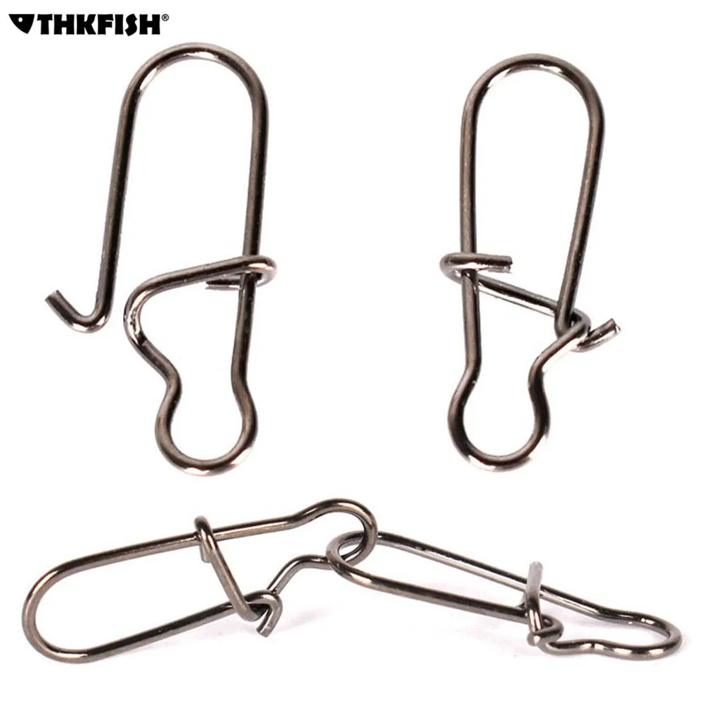 THKFISH 100 шт./лот Duo-lock рыболовный захват высокопрочный из нержавеющей стали двойной