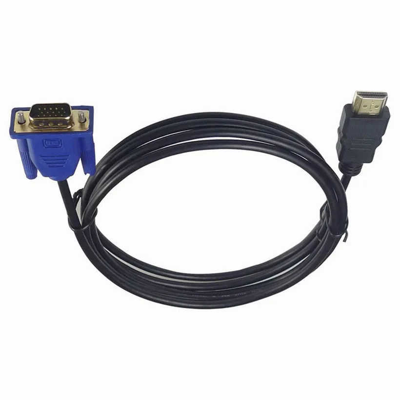 

1.8 M HDMI Cable HDMI To VGA 1080P HD With Audio Adapter Cable HDMI TO VGA Cable drop shipping 0616