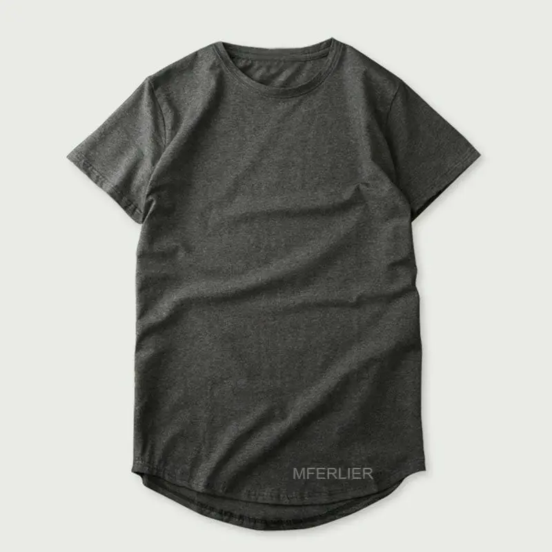 MFERLIER Летняя мужская футболка 5XL 6XL вес 100 кг плюс размер с коротким рукавом Мужская