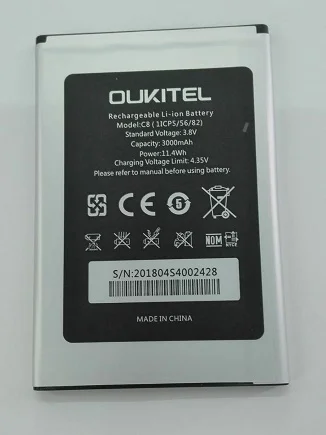 Аккумулятор Matcheasy Oukitel C8 100% оригинал 3000 мАч запасная батарея для мобильный