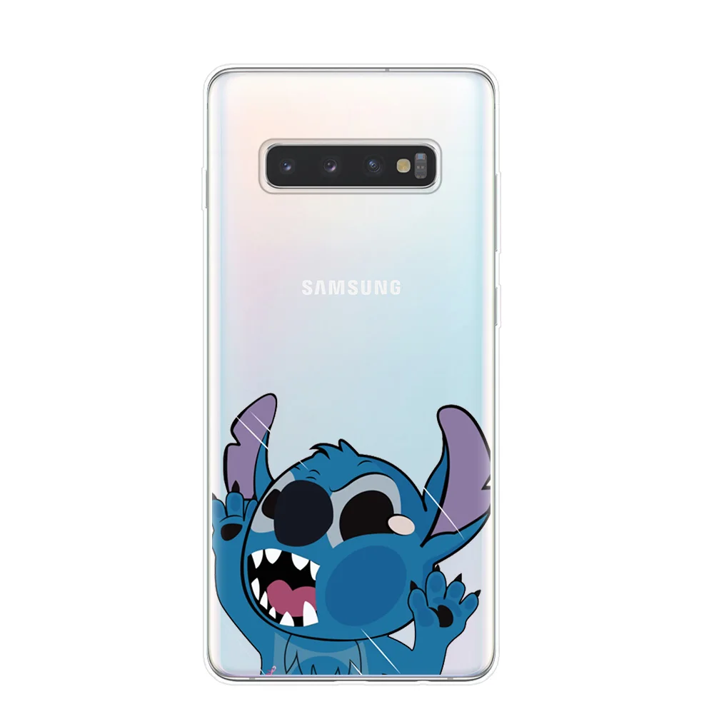 Чехлы для телефонов с милым рисунком стежка для samsung S10 S9 S8 Plus S10e 5G S6 S7 Edge S10Lite прозрачный силиконовый мягкий чехол-накладка