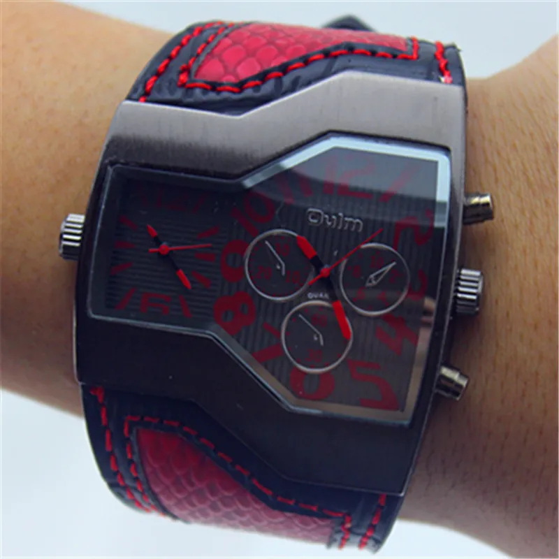 Часы наручные Oulm Мужские кварцевые супер крутые повседневные спортивные