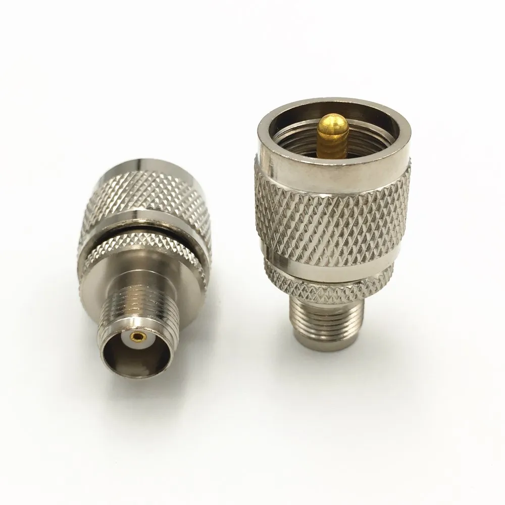50 шт. латунь PL259 UHF штекер к TNC Гнездовой разъем M/F RF коаксиальный Прямой адаптер