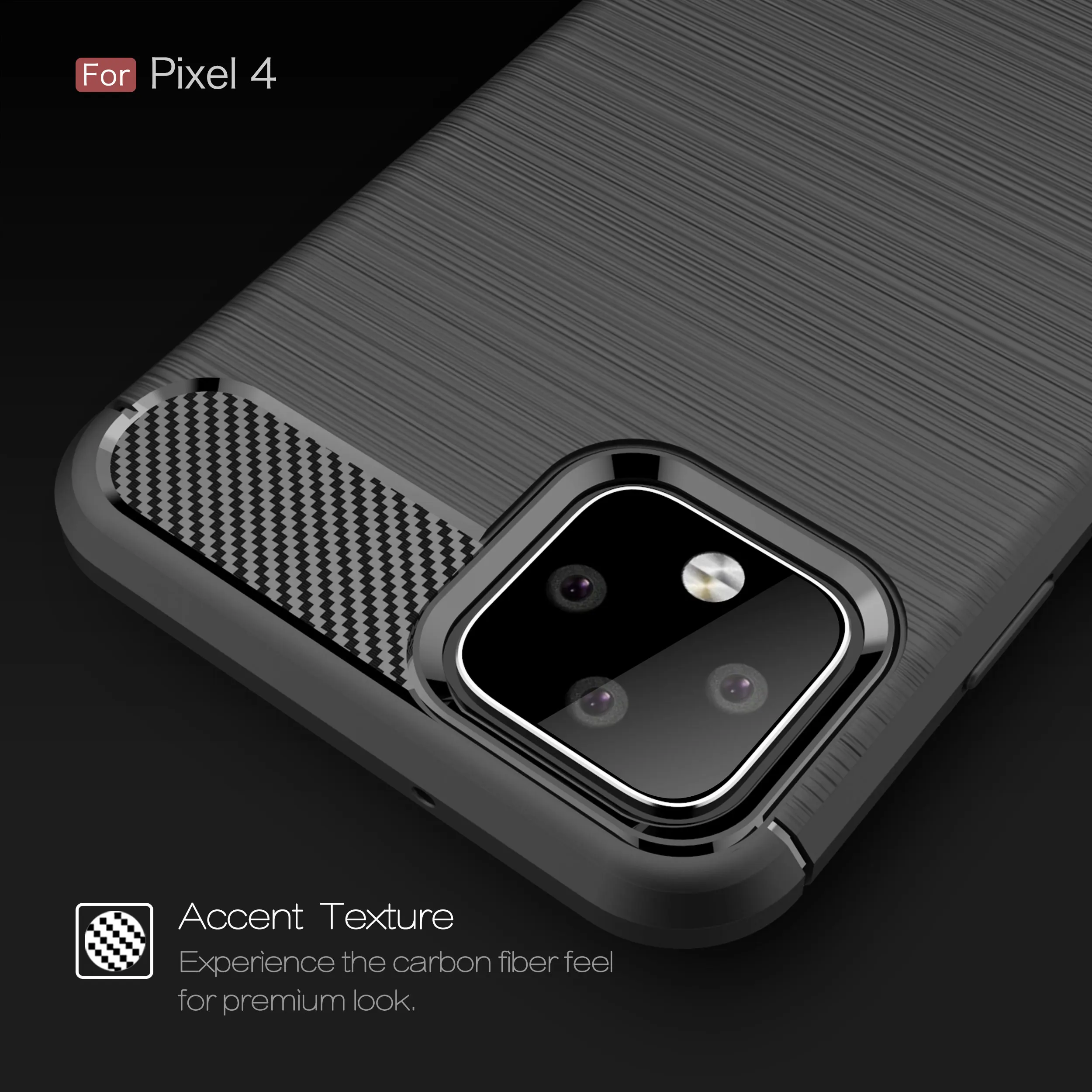 Чехол для Google Pixel 4 Противоударная мягкая задняя крышка из ТПУ силиконовый чехол