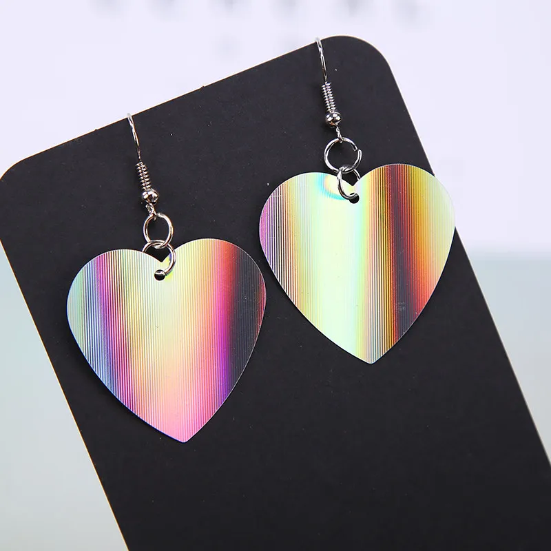 Новые модные милые серьги подвески в стиле Харадзюку радужного цвета с