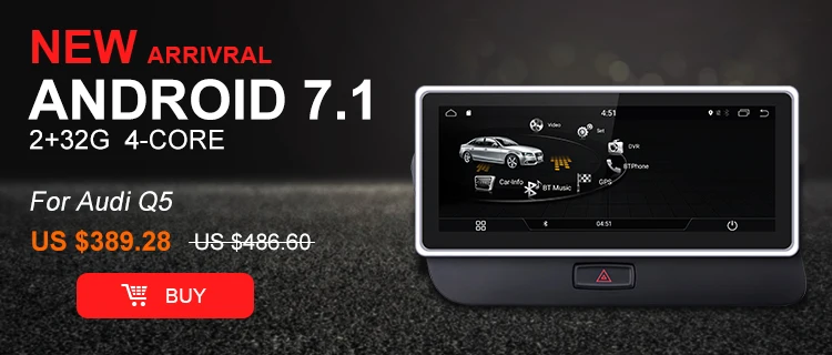 Автомобильный DVD gps плеер для Audi A4L B8 A5 2009- Android 7,1 2Din автомобильный Авторадио Мультимедиа Навигация 2 ГБ+ 32 ГБ ips экран