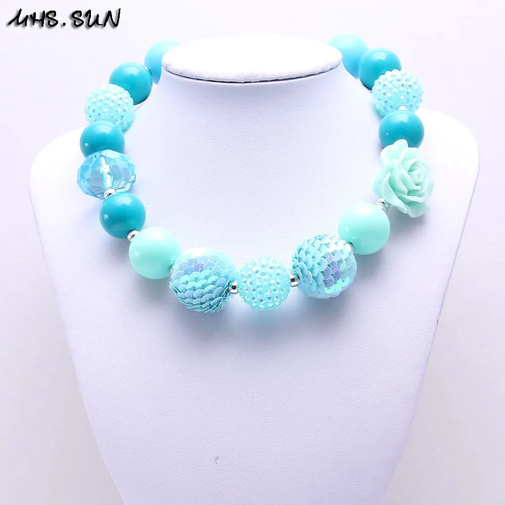 MHS. Подвеска в виде подсолнуха Розы ярко голубого цвета для маленьких девочек