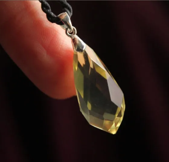 Цитрин натуральный кварцевый подвеска Маятник из хрусталя серебряная Исцеление