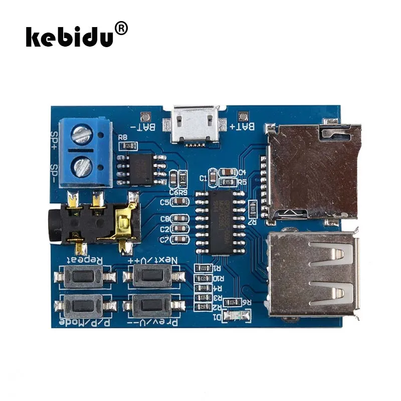 Kebidu TF карта u диск MP3 Плата декодера с форматом модуль Расшифровка усилителей