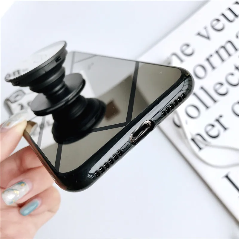 Улыбка Сердце Зеркало чехол для телефона iPhone Xs Max Xr случае 2018 мягкой ТПУ Protector 6 7 8 6s