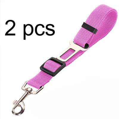 pink 2psc Регулируемый для собаки дорожный ремень безопасности автомобиля ремни свинцовый удерживающий ремень Великобритании - Цвет: pink