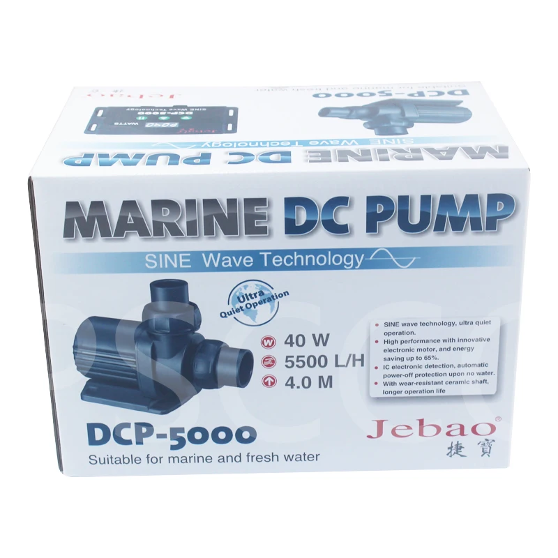 Jebao/Jecod DCP3000/4000/5000 Мощный водяной насос синусоида супер тихий Вернуться насос W/контроллер преобразования частоты пруд