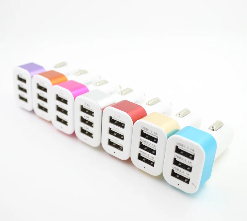 Тройное Универсальное USB Автомобильное зарядное устройство 3 порта