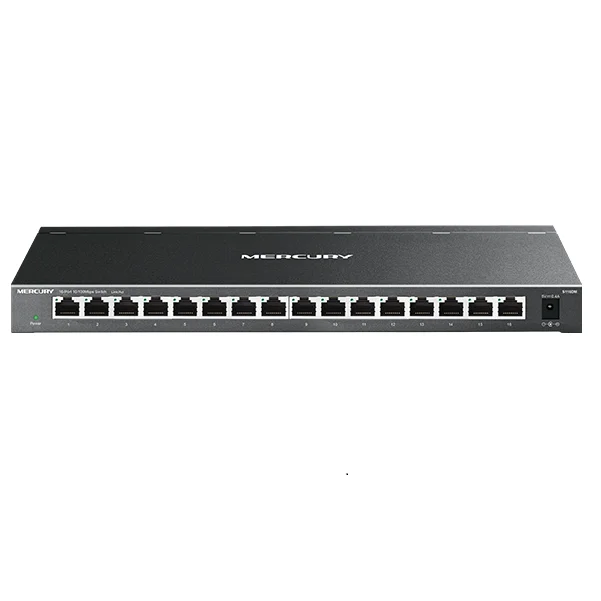 Сталь, 16* RJ45 Порты 10/100 Мбит/с Fast Ethernet сетевой коммутатор gigabit, Auto MDI/MDI-X, половина/полный дуплекс, внешний источник питания Plug& Play