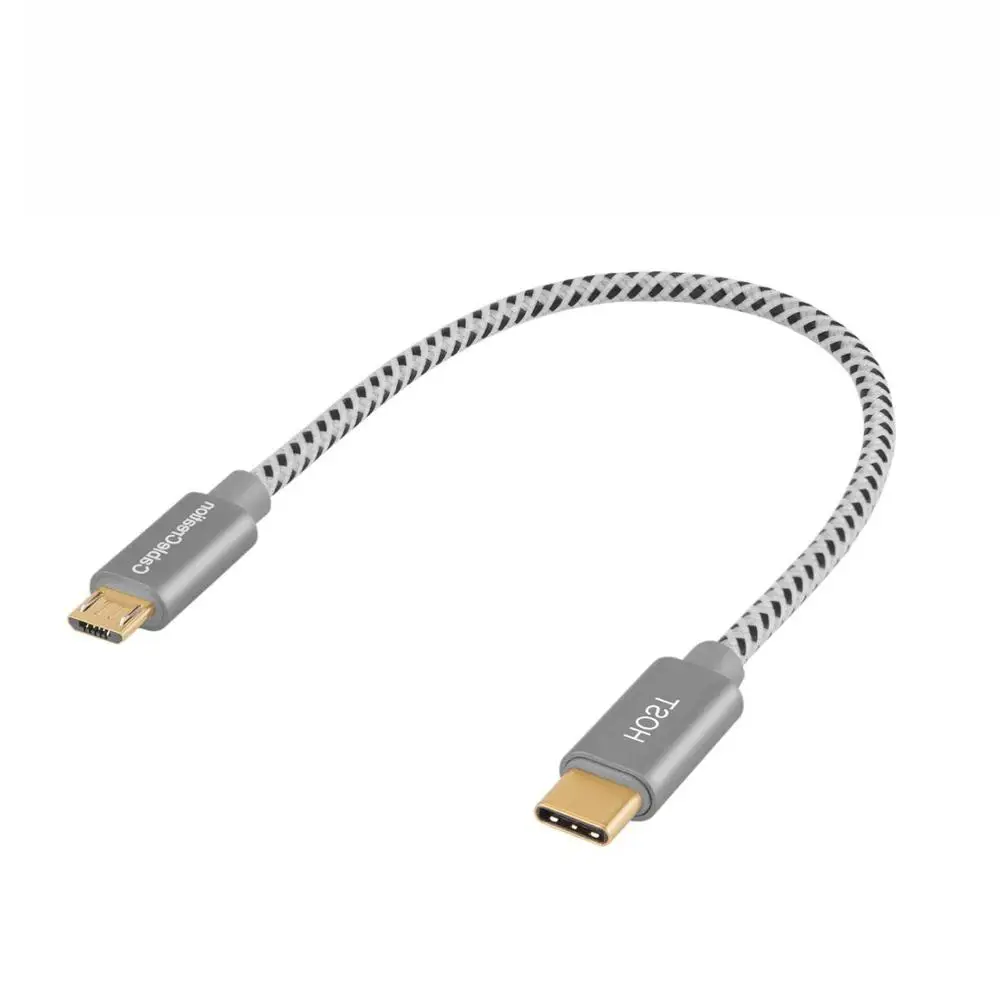 Кабель CableCreation OTG с USB C на Micro плетеный шнур типа 480 Мбит/с совместимый устройствами