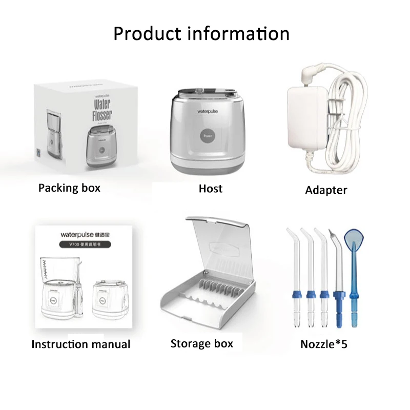 

Portable Water Flosser Oral Irrigator Personal Care Dental Flosser Water Toothbrush 1000ML Water Tank Household Oral Irrigator