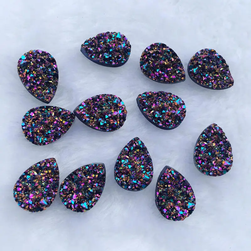 S362 50 шт 10*14 мм Bling AB цвета минеральная поверхность смолы Стразы с плоским основанием камень Кабошон DIY Свадебные украшения ремесла-S36 - Цвет: S362