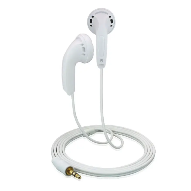 white without mic 3,5 мм DIY спортивные наушники вкладыши динамическая плоская головка HIFI гарнитура бас наушники для Xiaomi гарнитура для Meizu huawei - Цвет: white without mic