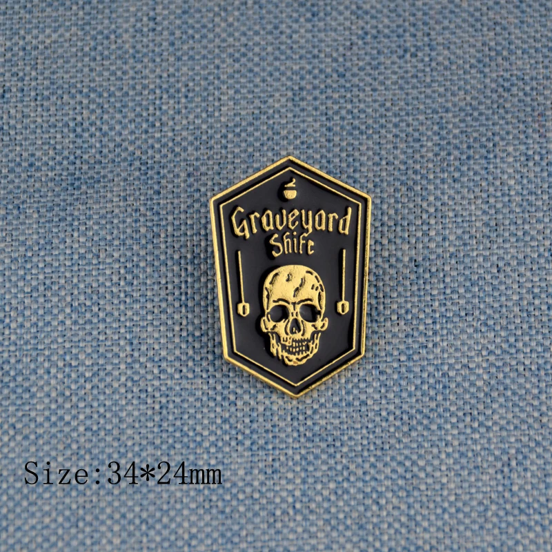 1 шт. готическая Черная шпилька в виде гроба кнопка стиле панк эмалированная