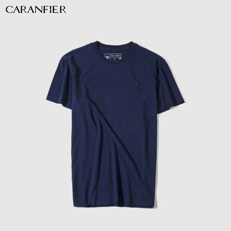 CARANFIER Мужская футболка новые летние рубашки модный дизайн короткий рукав