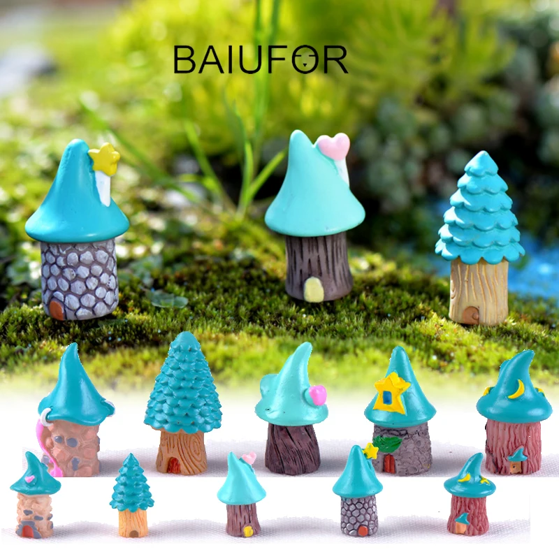 BAIUFOR Kawaii мультфильм дерево дом фотоаксессуары Террариум фигурки фотография