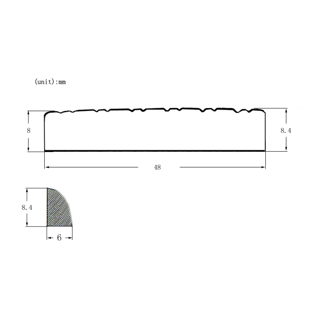 2 шт. гайки для гитары с прорезями 12 струн замена басов акустической 48x6x8-8 4 мм |