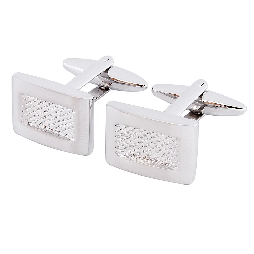 Матовые квадратные металлические запонки для мужских рубашек модные ювелирные с