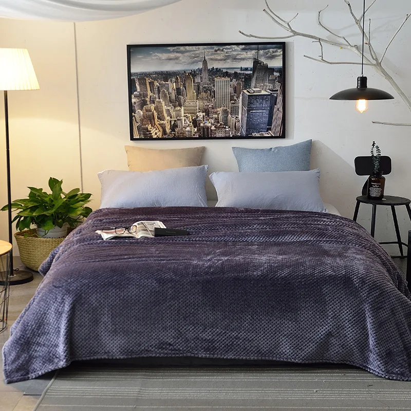 

Home Textile Blankets Bed Sheet Waffle Pineapple Throws Winter Warm Bed Spread Bedspread Solid Color Khaki Sofa Bed Cover