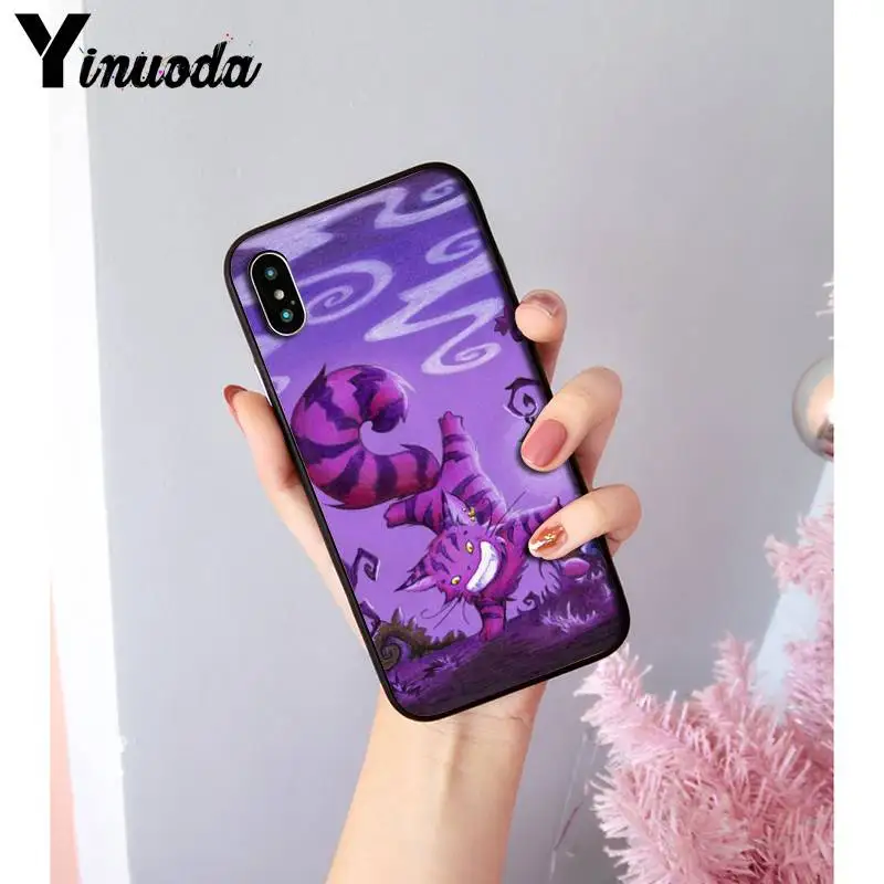 Yinuoda Алиса в стране чудес Чеширский кот чехол для телефона чехол для iPhone 8 7 6 6S Plus X XS MAX 5 5S SE XR Coque 11 11pro 11promax