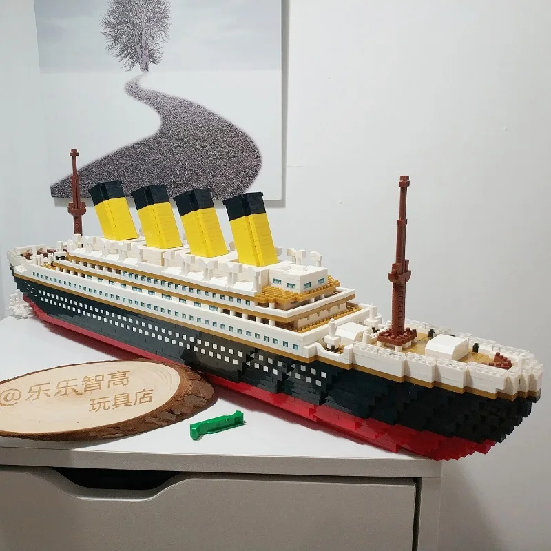 BS 9914 кино Титаник большой Круизный корабль лодка 3D модель 3800 шт DIY Мини Маленькие блоки Кирпич Алмазная Строительная игрушка для детей без коробки