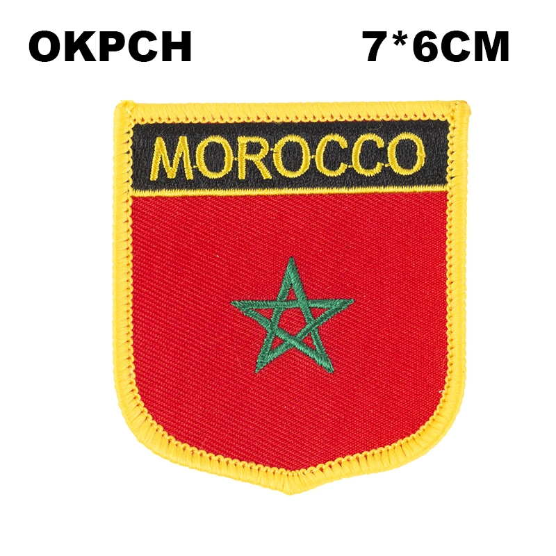 Марокканский щит форма железного флага патч вышитая пила на значки патчи для