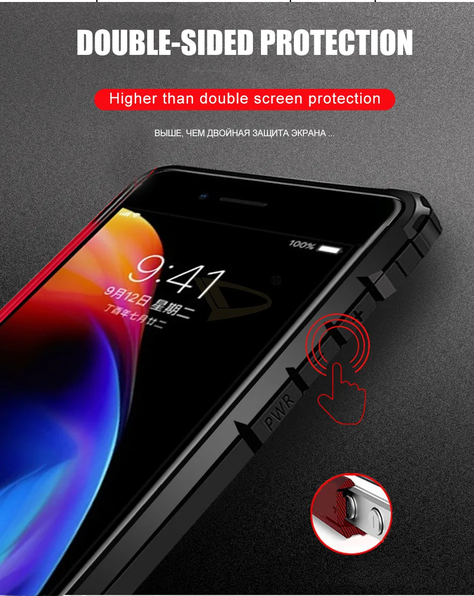 Роскошный защитный противоударный чехол для iphone 7, 8, 6, 6s PLus, X, чехол-бампер для телефона iphone X, XR, XS Max, PC+ TPU, защитный чехол