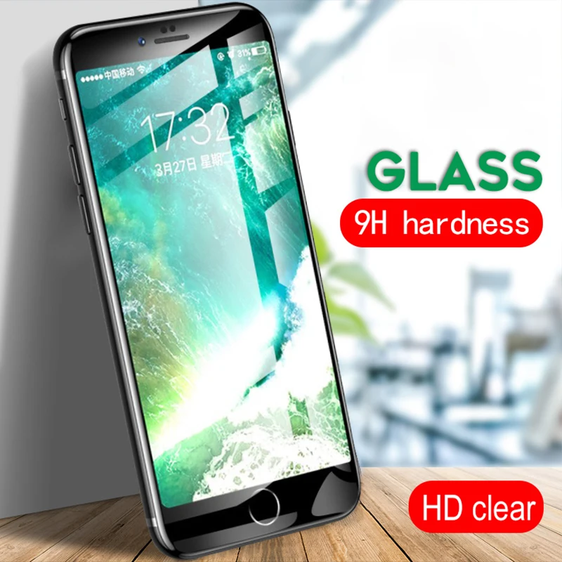 3D Защитное стекло для iPhone 7 plus полное покрытие закаленное 6 6s 8 защита экрана