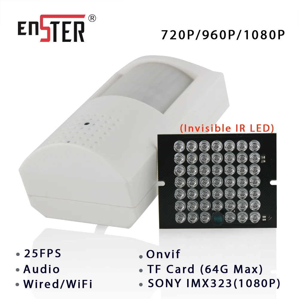 Бренд Enster представляет камеру с CAMHI 720P 1080 PIR Стиль Onvif WiFi аудио IP Камера невидимыми