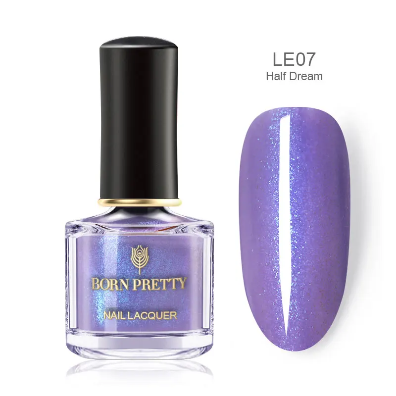 BP-LE07 Born pretty, голографическая лак для ногтей, Розовый Блестящий мерцающий лазер, лак для ногтей, цветной, сделай сам, маникюрный дизайн, 6 мл, лак для ногтей - Цвет: BP-LE07