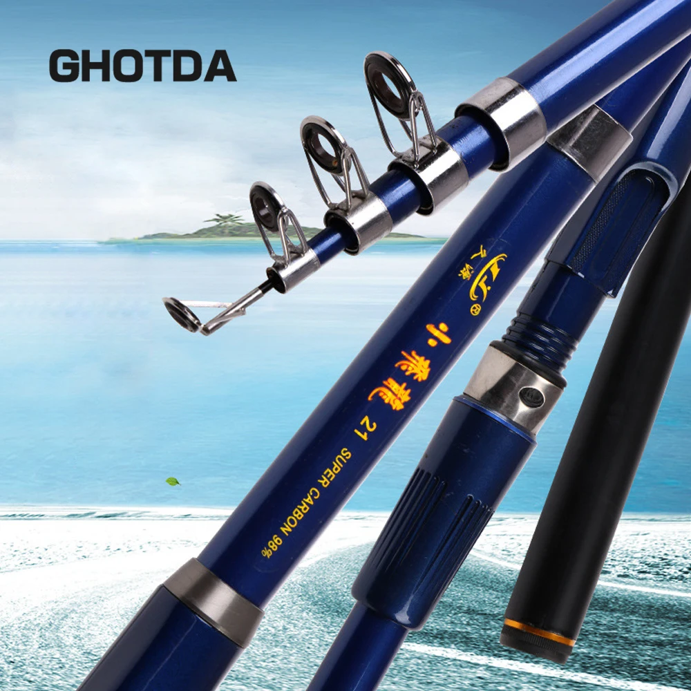Удочка для удочки Pesca телескопическая удочка забрасывания карпа спиннинговая из