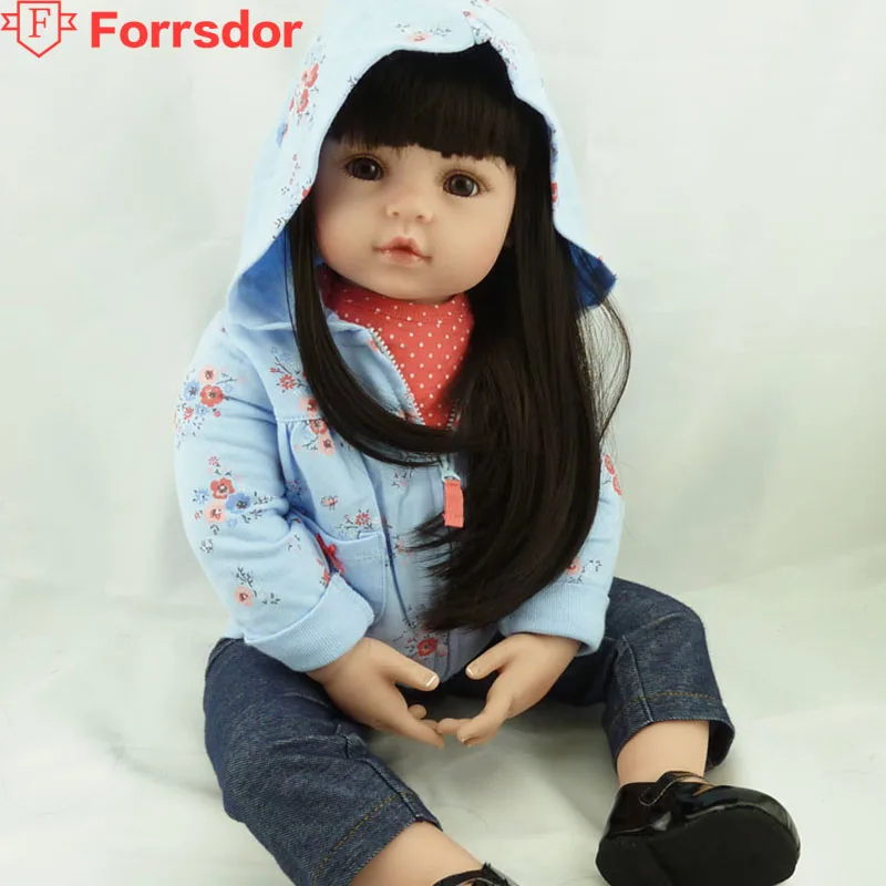 Forrsdor60 см спортивный костюм мягкая Регенерированная кукла из силикагеля мягкое