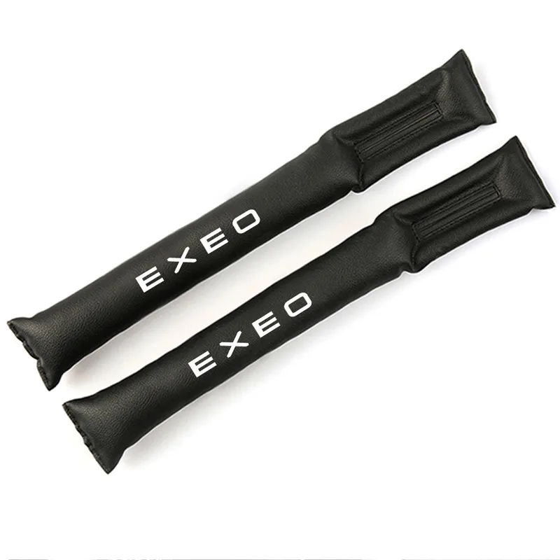 EXEO White 2 шт. автомобильное сиденье зазор прокладка вилка для Seat EXEO TARRACO украшение автомобиля герметичная Подушка сиденье зазор Зарядка для бардачка пробка искусственная кожа - Название цвета: EXEO White