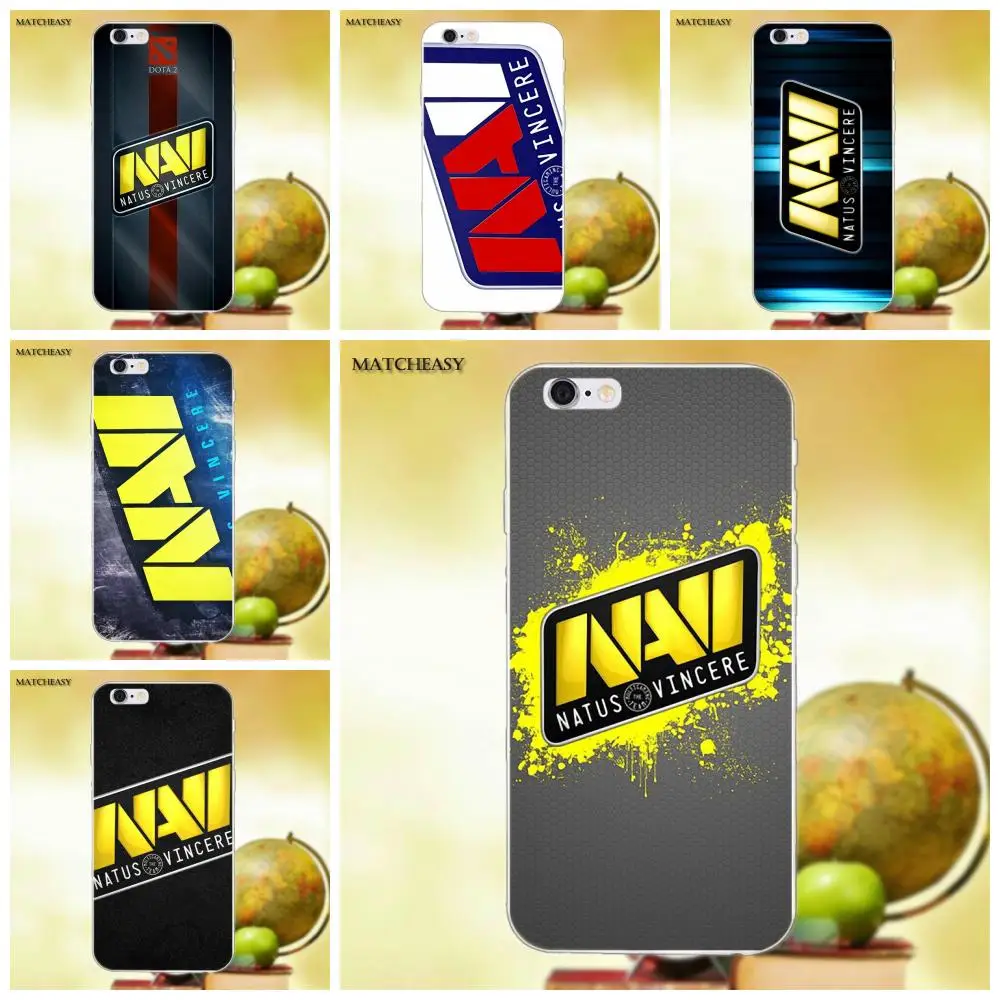 Pop Navi Natus Vincere логотип наклейки для Apple iPhone X XS Max XR 4 4S 5 5C SE 6 6S 7 8 Plus Мягкий ТПУ кожа