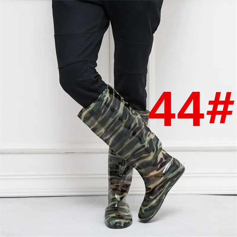 Camouflage 44 Высокие камуфляжные рыболовные болотные сапоги из ПВХ, износостойкие, для охоты, рыбы, сапоги для рыбалки, обувь унисекс, многофункциональные рыболовные сапоги - Цвет: Camouflage 44