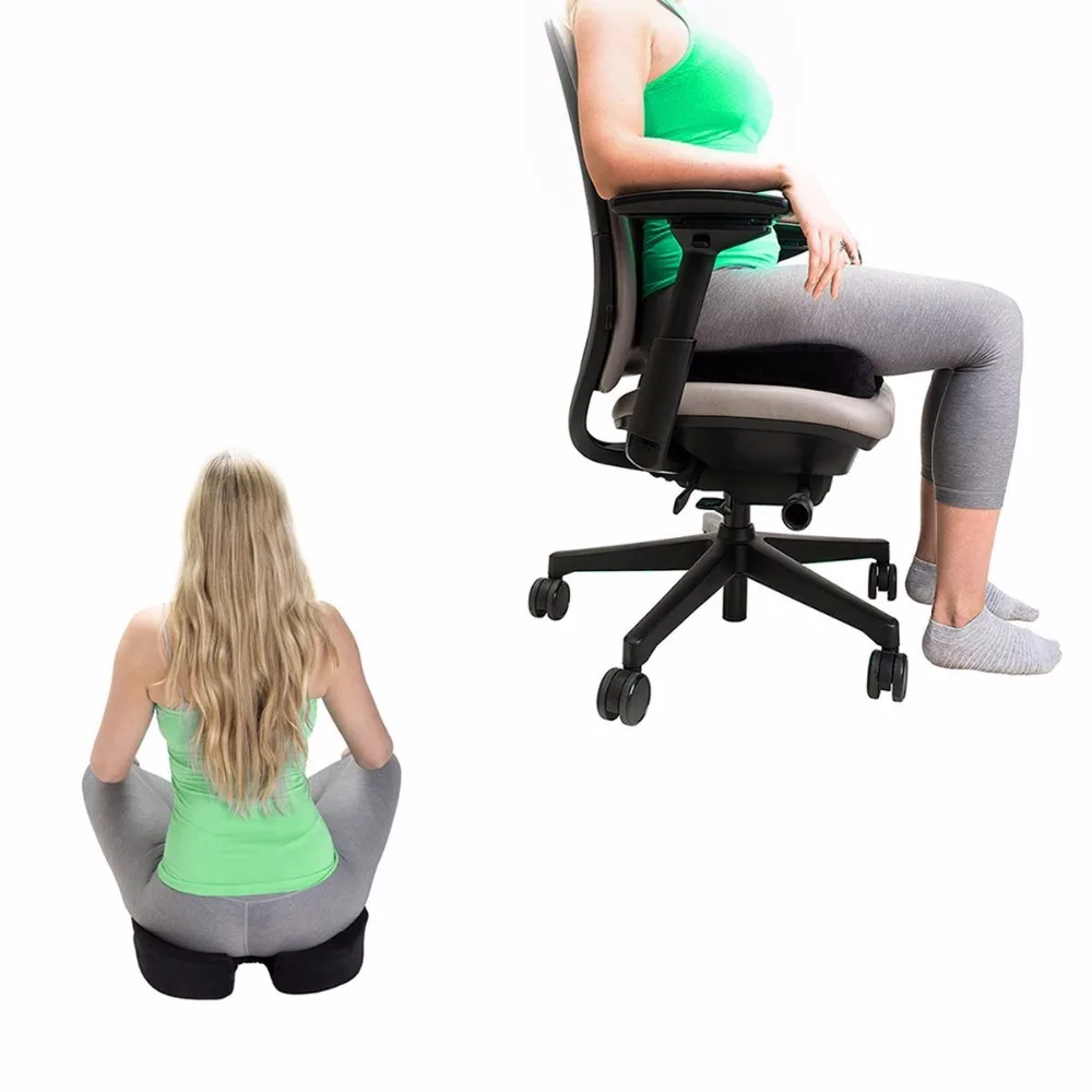 Ортопедическая подушка для сиденья Black Coccyx поддержки поясницы удобная офисная из