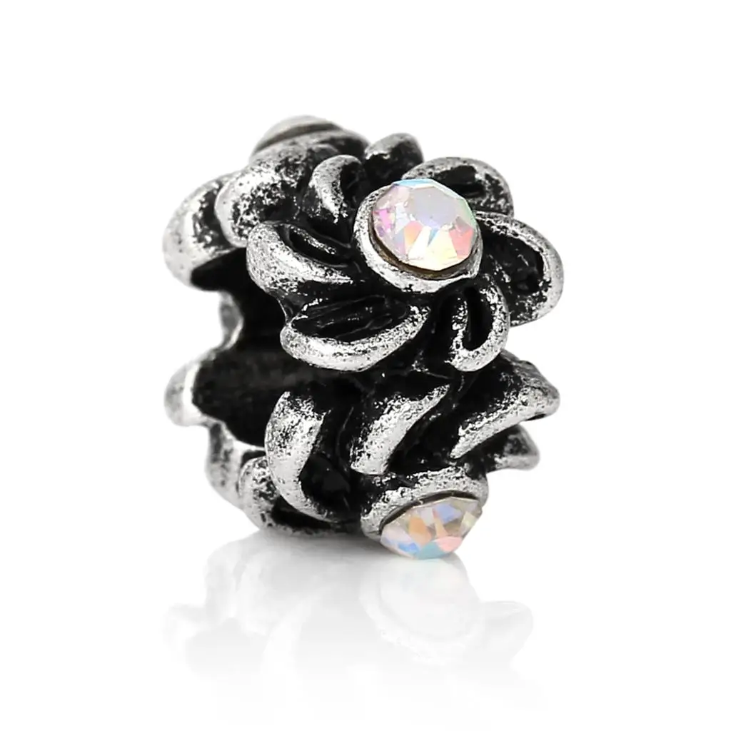 Очаровательные бусины из цинкового сплава в европейском стиле круглые