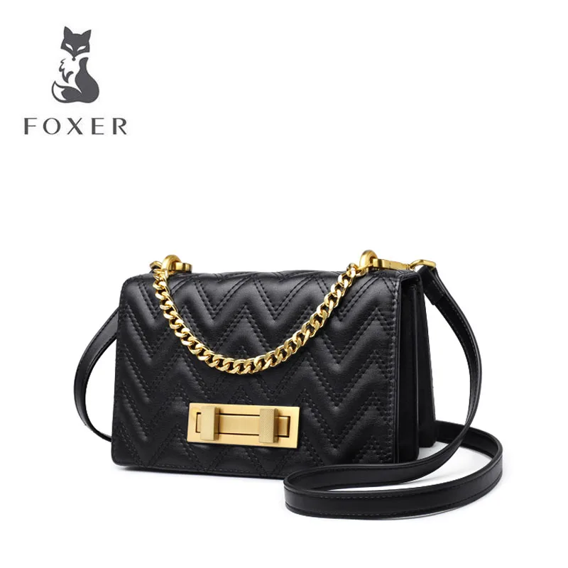FOXER из ромбов женская сумочка на цепочке 2019 Новое весеннее поступление модные