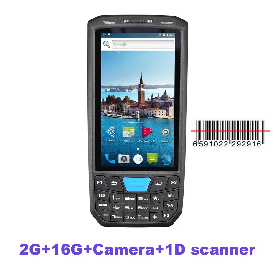 ISSYZONEPOS Прочный Android 8,1 PDA 1D 2D сканер штрих-кода обрабатывается POS терминал сбора данных для склада 2 Гб ram 16 Гб rom PDA - Цвет: 1D Scanner-35